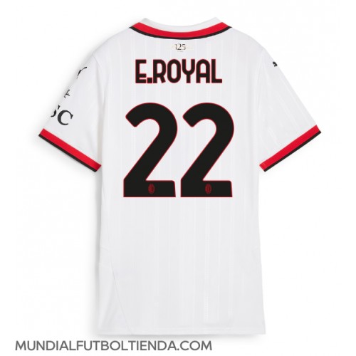 Camiseta AC Milan Emerson Royal #22 Segunda Equipación Replica 2024-25 para mujer mangas cortas